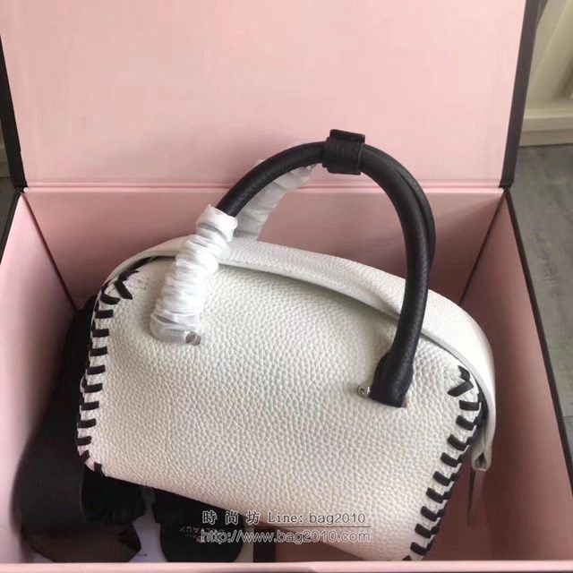 DELVAUX女包 Delvau單肩斜挎包 半手工Cool box 小號 德爾沃女手提包 手拎包 白色編織  fcs1201